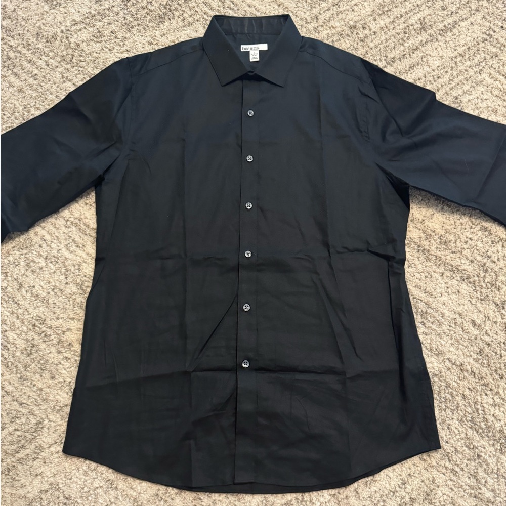 BAR III Men’s Large Black Dress Button Up